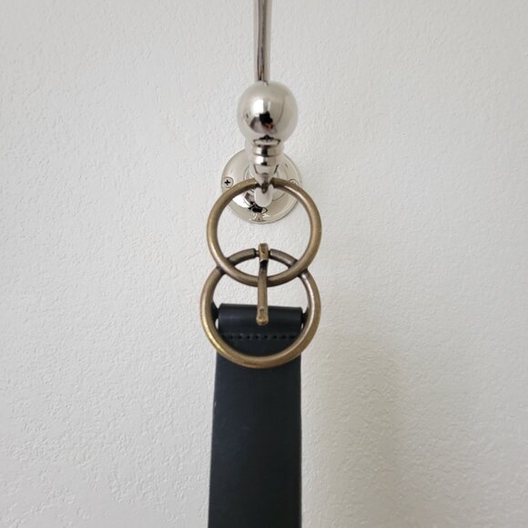 GAP Double Ring Leather Belt Black Small - Picture 2 of 5
